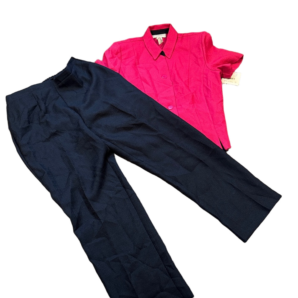 Sag Harbor Pink/Navy Two Piece Suit Set SIZE 12P